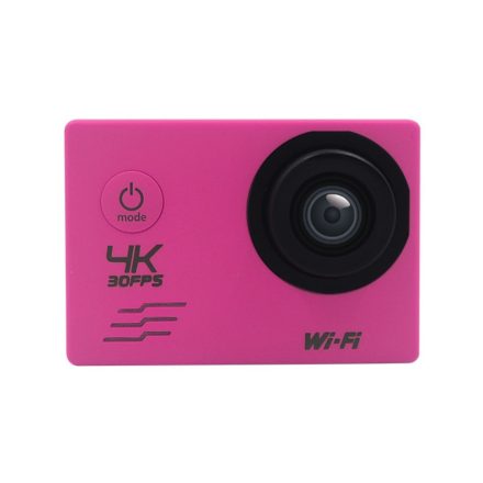 WiFi-s Sportkamera, H-16-4, 12MP akciókamera, FullHD video/60FPS, max.32GB TF Card, 30m-ig vízálló, A+ 170°, rózsaszín