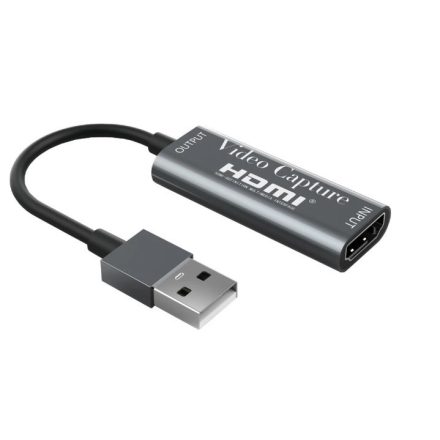 Videó-Audió digitalizáló adapter, HDMI-ről USB-A, videófelvétel és élő közvetítés szerkeztéshez