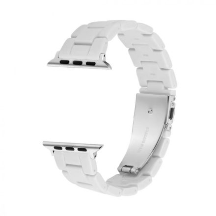 Apple Watch óraszíj, kompatibilis 38/40/41mm kijelzőjű okosórákkal, fehér