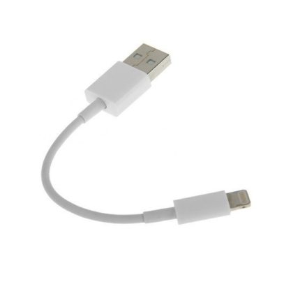 Prémium adat- és töltőkábel, 20 cm, Lightning/USB csatlakozó, 2.1A gyors töltés, fehér