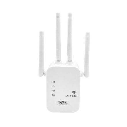 Wi-Fi WLAN Jelerősítő Repeater, XL-Z03 2,4GHz/5GHz nagyobb Wi-Fi lefedettség, fehér
