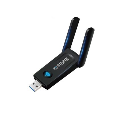 D-Band WiFi adapter, 1200Mbps sebesség, USB3.0, kétsávos 2.4G/5G, két antennás, PC és Laptophoz