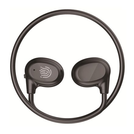 Bluetooth Sport Fülhallgató, beépített mikrofonnal, zajszűrés, érintésvezérlés, fülre helyezhető, Bluetooth v5.3, fekete
