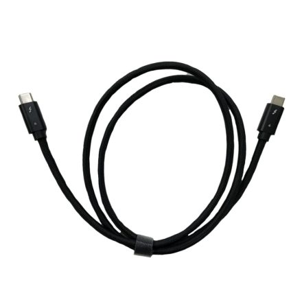 Adat és töltő kábel, USB-C/USB-C csatlakozó, 100W gyorstöltés, 10Gbps adat átvétel, 1 méter, fekete