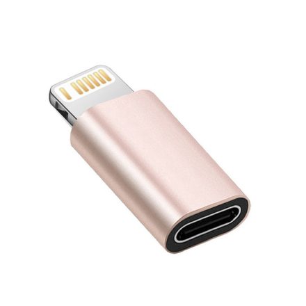OTG átalakitó adapter (USB-C->Lightning), rosegold